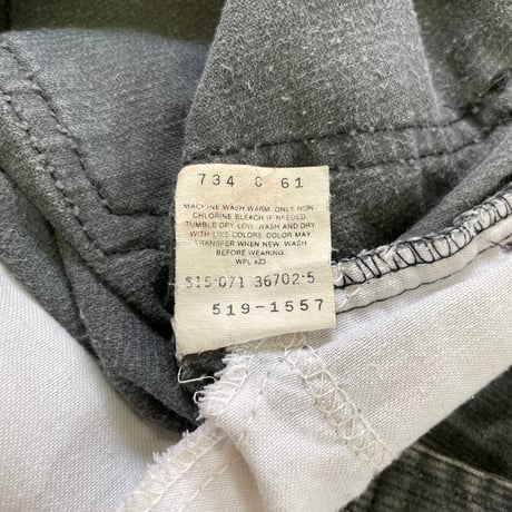 90's Levi's 519 "1557 Charcoal" Corduroy Pants W31 USA製