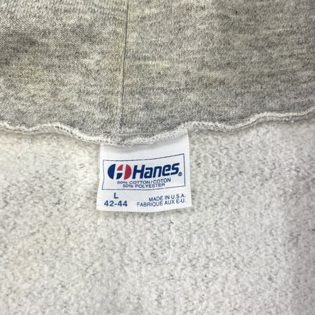 80's～ OLD Hanes Solid Full Zip Sweat Parka Lサイズ USA製