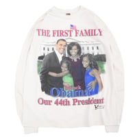 00's Fruit of the loom "Obama Family" "両面" LS Tシャツ XLサイズ