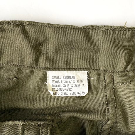 70's US ARMY "Helicopter Crew" Pants Small Regular