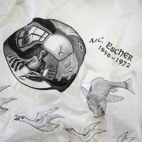 "Rare" ～90's M.C. Escher Multi Print Paper Jacket Lサイズ