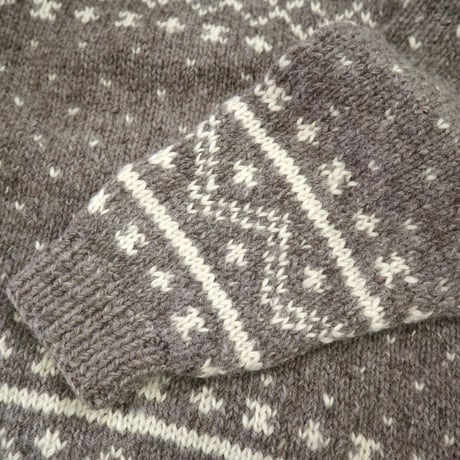 80's～ unknown "Birds Eye" Wool Sweater NEPAL製