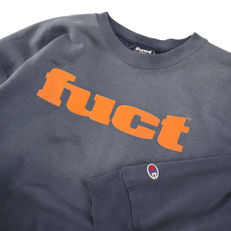 90's FUCT×CHAMPION Logo Sweat Lサイズ | Daniel