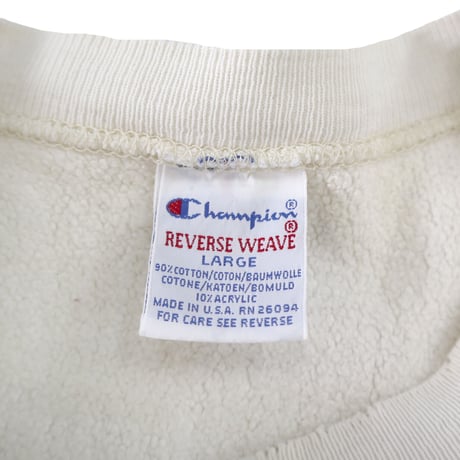 90's CHAMPION RW SWEAT "CORNELL" "Water Print" Lサイズ USA製