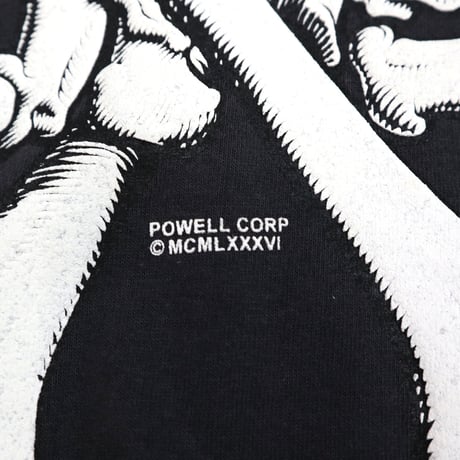 90's～ POWELL "Bones" プリント Tシャツ Lサイズ