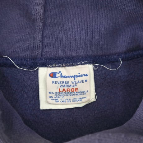 80's CHAMPION RW SWEAT PARKA "WOOTTON SOCCER" Lサイズ USA製