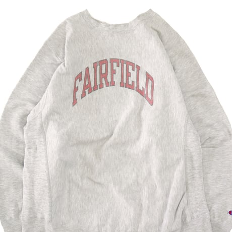 80's CHAMPION RW SWEAT "FAIRFIELD" 染み込み プリント Lサイズ USA製