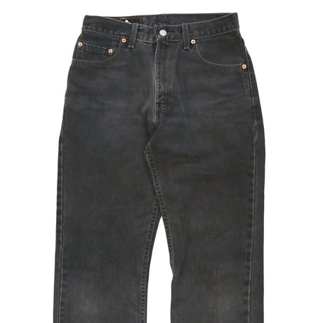 00's Levi's 505 "Super Black" "Cut Off" Denim Pants 30×32 USA製