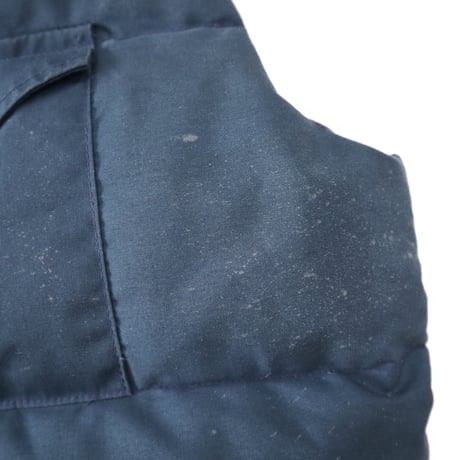 80's THE NORTH FACE 茶タグ "黒ラッカー" ダウンベスト Navy Lサイズ USA製