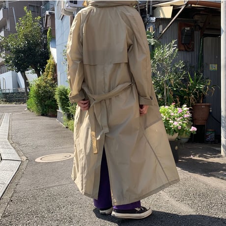 90's LANDS' END "Packable" ナイロン ステンカラー コート Sサイズ