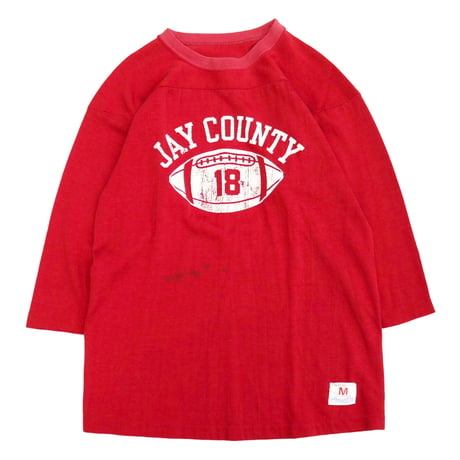 70's CHAMPION "JAY COUNTY" Football Tee Mサイズ USA製