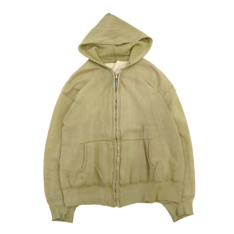 "Good Color" 60's～70's unknown "Thermal Lined" Full Zip Sweat Parka