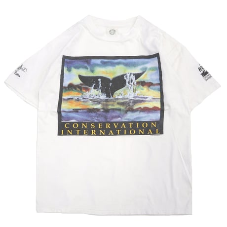 90's Down To Earth Products "Conservation International" 4面 プリント Tシャツ USA製