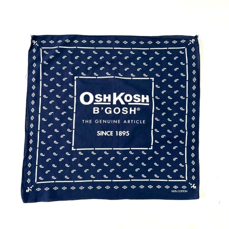 70's～ OSHKOSH "Navy/Red Paisley" All Cotton Bandana (sold separately)