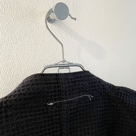 80's Italian ARMY Hospital Gown Coat Over Dye Black