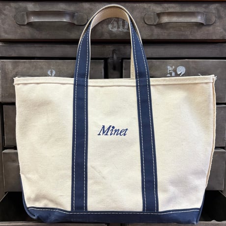 ～90's L.L. Bean "1色タグ" "Minet" BOAT AND TOTE Canvas Bag