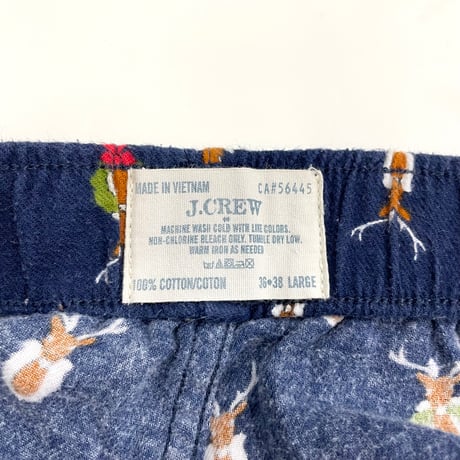 00's J.CREW "Reindeer Pattern" Pajama Pants Lサイズ