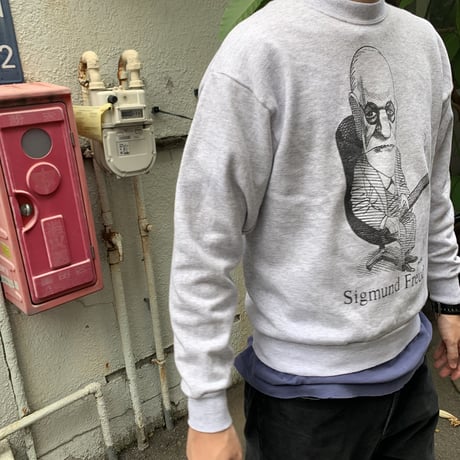 90's Largely Literary "Sigmund Freud" プリント スウェット Lサイズ USA製