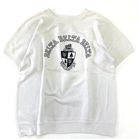 "Big Size" 60's unknown "DELTA DELTA DELTA" SS Sweat