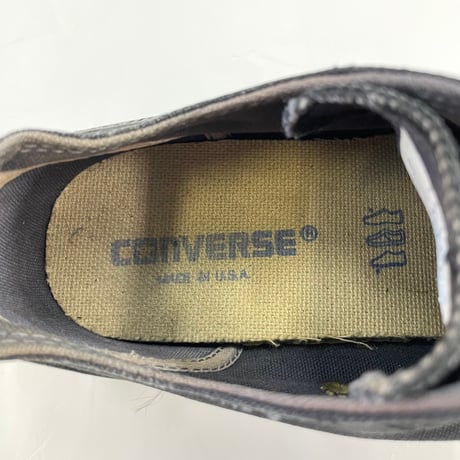 90's Converse All Star "Black Leather" US7 USA製