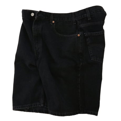 00's Levi's 505 Black Denim Short Pants W36
