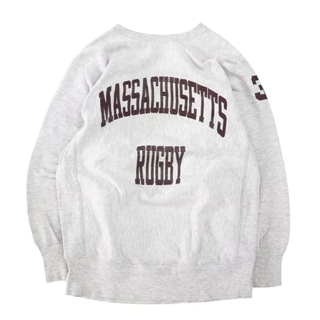 90's CHAMPION RW SWEAT "MASSACHUSETTS RUGBY" 3面 プリント XLサイズ USA製