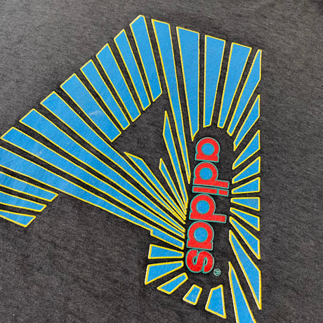 "Black Fade" 80's Adidas Tシャツ Lサイズ USA製