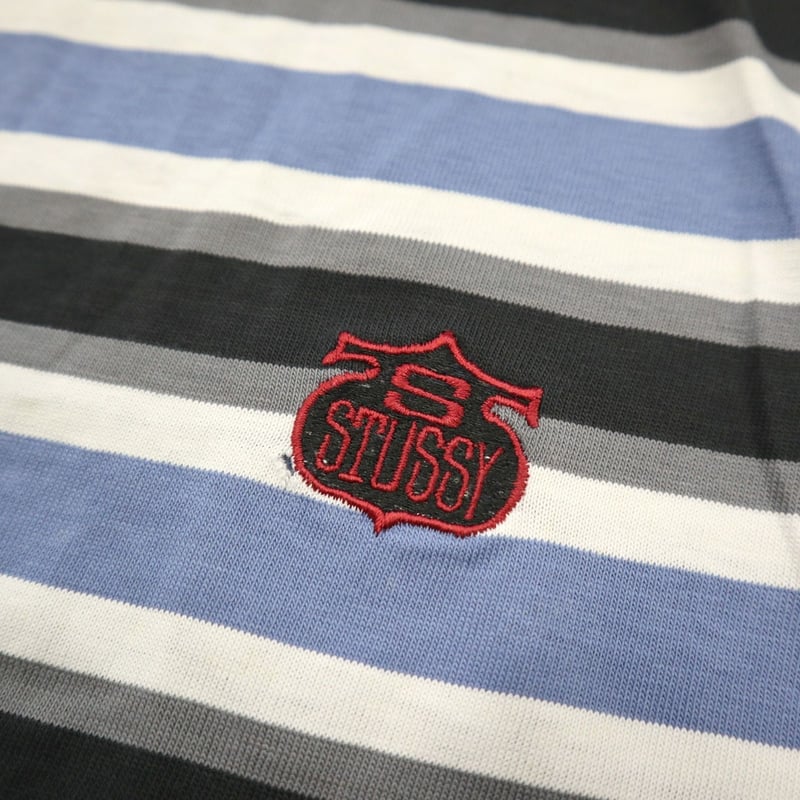 80's OLD STUSSY Border Pocket Tee Lサイズ USA製 | D...