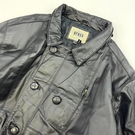 90's～ gross Cow Leather Half Coat