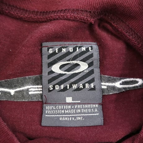 90's～00's Oakley "Logo&Emblem" "Embroidery" Tシャツ Lサイズ USA製