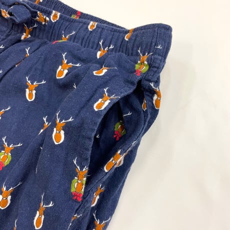 00's J.CREW "Reindeer Pattern" Pajama Pants Lサイズ