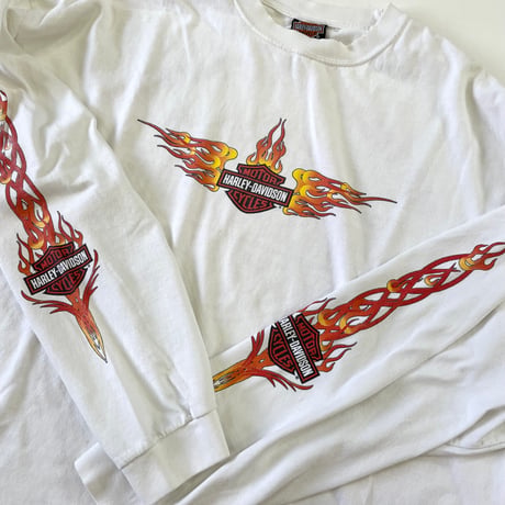 ～00's Harley Davidson "4面" LS Tシャツ
