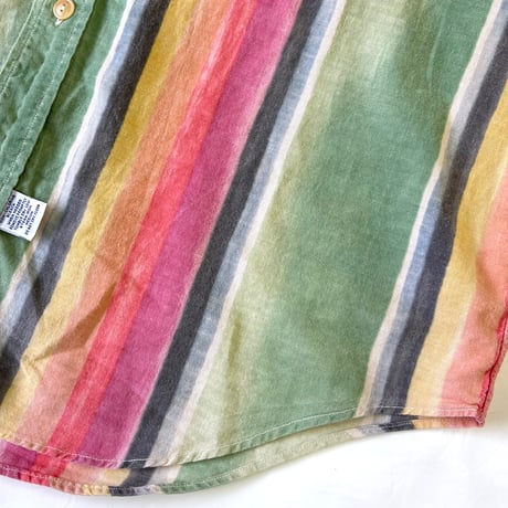 ～90's Polo Ralph Lauren "Native Stripe" Cotton LS Shirt Mサイズ USA製