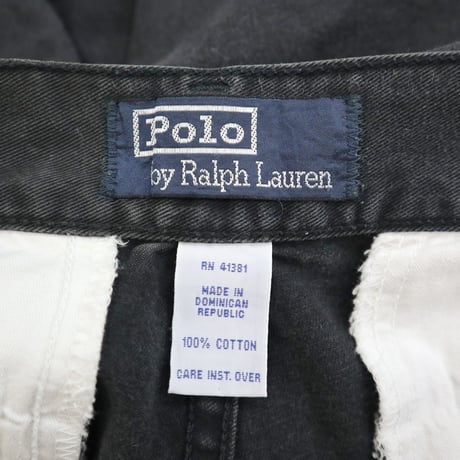 90's～ Polo Ralph Lauren "Black" Chino Cargo Short Pants W33