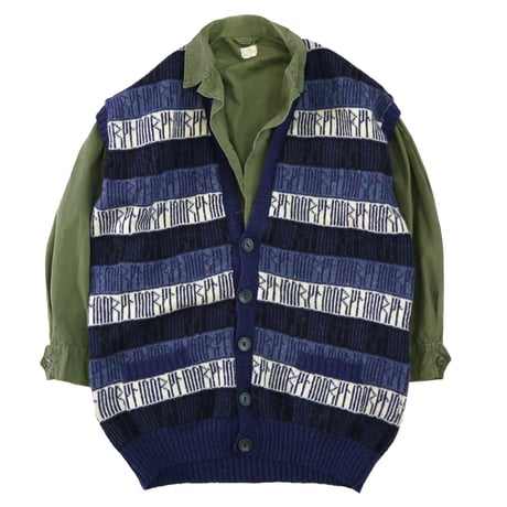 'Big Size' 90's～00's Wool Vest Cardigan SCOTLAND製