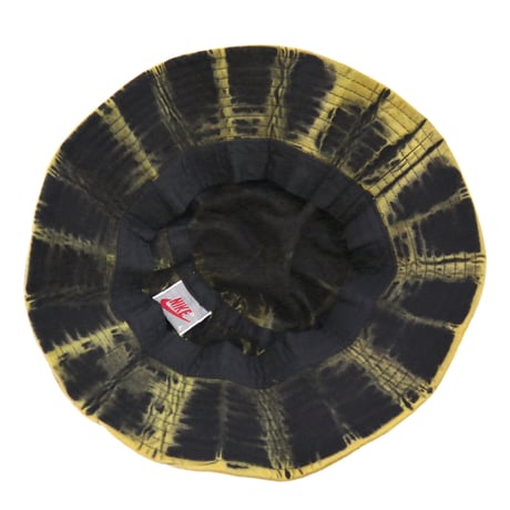 NIKE "bootleg" "tie dye" Bucket Hat Black×Yellow
