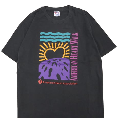 90's Hanes "American Heart Walk" 両面 プリント Tシャツ XLサイズ