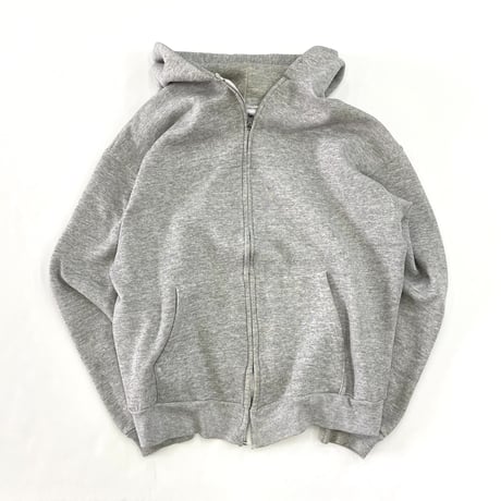 80's～ OLD Hanes Solid Full Zip Sweat Parka Lサイズ USA製