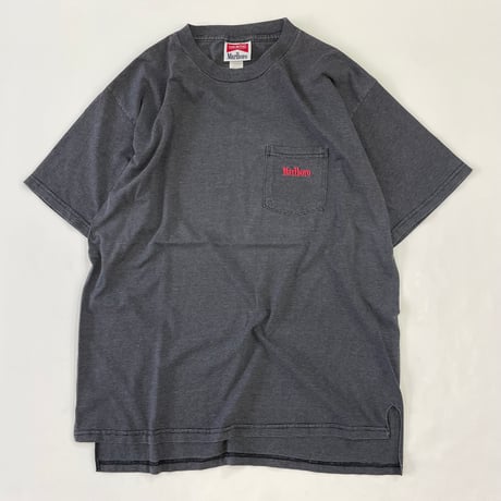 90's Marlboro "Embroidery Logo" Border Pocket Tee L/XLサイズ