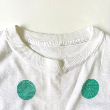～90's unknown "Polka Dot" "染み込み" Tシャツ (fits XL)