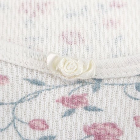 "Women's" 90's コットン100％ 花柄 サーマル カットソー USA製
