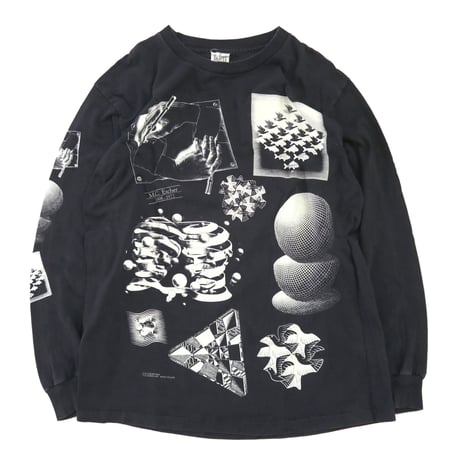 90's ANDAZIA "M.C. Escher Multi" LS Tシャツ Lサイズ USA製