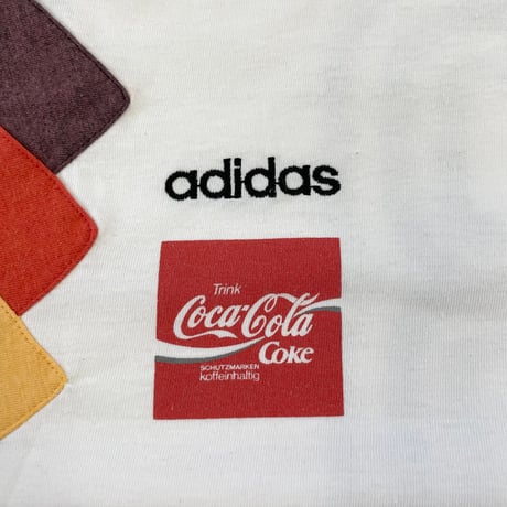 80's～90's Adidas "West Germany" "Coca Cola" Game Tee Shirt Lサイズ Colombia製