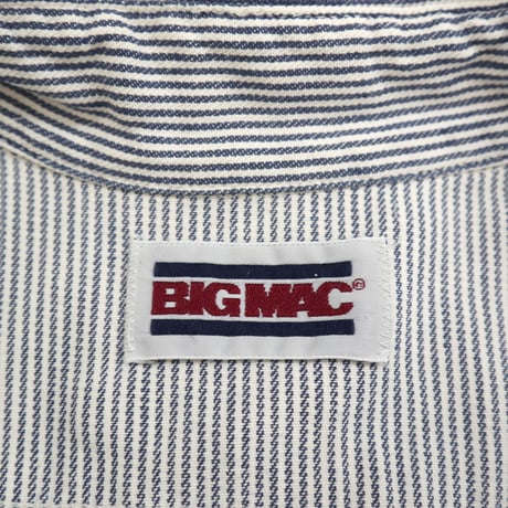 80's BIG MAC "ハーフジップ" Hickory Work Shirt