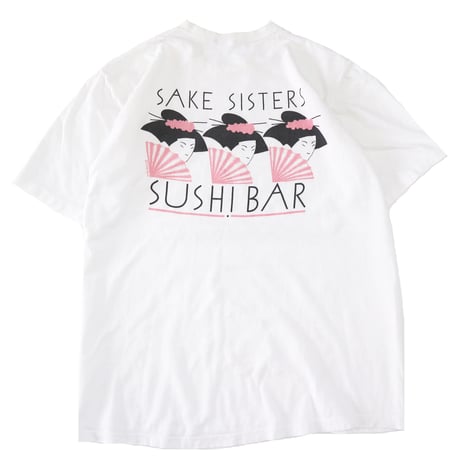 80's～ crazy shirt "SAKE SISTERS" 舞妓 両面 プリント Tシャツ Lサイズ USA製