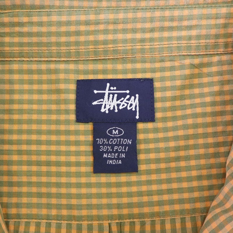 90's~00's OLD STUSSY ギンガム チェック シャツ Mサイズ INDIA 90's~00's OLD STUSSY ギンガム チェック シャツ Mサイズ INDIA