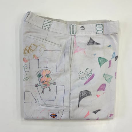 00's Dickies 874 "Hand Paint" Double Knee Work Pants W34
