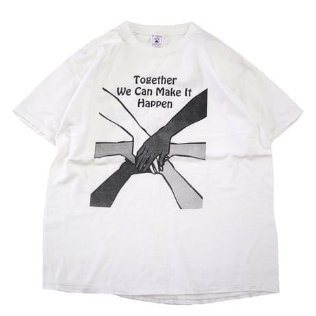 90's～ DELTA "Message" 両面 プリント Tシャツ XLサイズ
