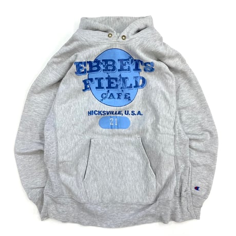 80's CHAMPION RW SWEAT PARKA "EBBETS～" "5段" XLサイズ USA製