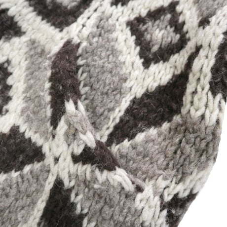 80's～ QUIPOS "Geometric Pattern" Wool Jacket